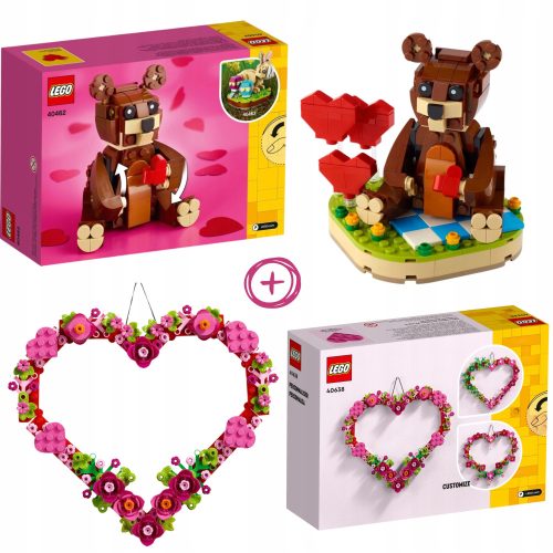 LEGO SET Srce Medvedek Buket XXL SET VALENTINOVO Darilna Dekoracija
