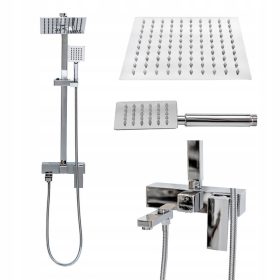 Hydrosan F170A tuš set s termostatom in dežno prho, krom