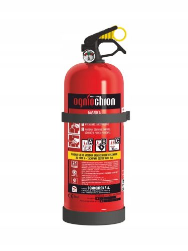 Gasilska gašnica OGNIOCHRON 2kg ABC BHP z manometrom