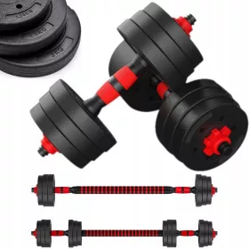   InPower nastavljive uteži 2x 20 kg + palica = 40 kg set ročk