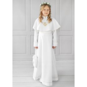 Alba komunijna za deklico /zlata obroba/ po meri