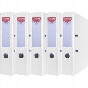   Pisarniški registrator A4/75mm z dvižno ročico PP bel 5 kosov