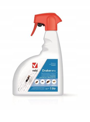 Razpršilec insekticid Draker RTU - učinkovito pršilo za insekte, stenice, bolhe, ščurke 1L