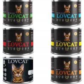 Lovcat Premium Mačja Mokra Hrana, Mešanica Okusov, 6x 200g
