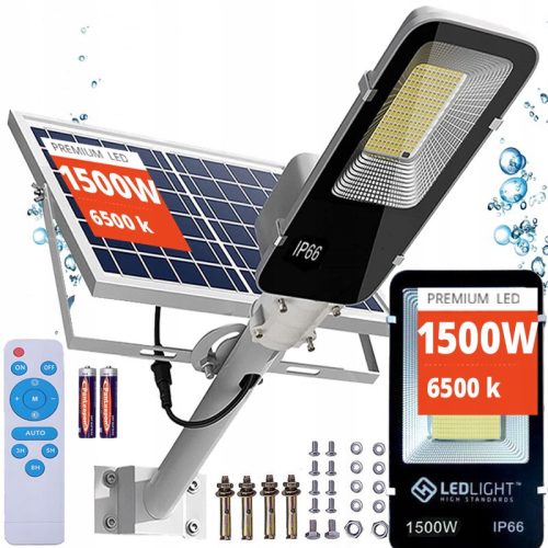 Slovenian name: Močna solarna ulična svetilka LED 1500 W 1000 diod 150000 lm

SEO-optimized description:
Močna solarna ulična svetilka LED 1500 W je najnovejši model, ki zagotavlja visoko kakovost osv
