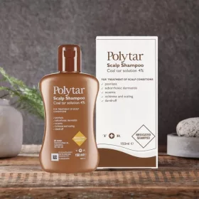   POLYTAR 4% šampon za lasišče 150 ml - premogov katran proti prhljaju, luskavici in seboroičnemu dermatitisu