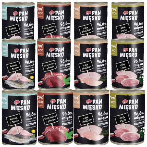 Pan Meso Mix okusov za mačke 12 x 400g Premium hipoalergena hrana

Pan Meso Mix je vrhunska hipoalergena mačja hrana, ki vsebuje najboljše sestavine za vašega ljubljenčka. Ta edinstvena mešanica okuso