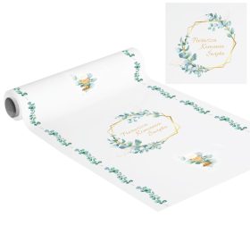   Elegantni Dekorativni Tekstilni Bieżnik za Obhajilno Mizo Eukaliptus 41cm - 5m