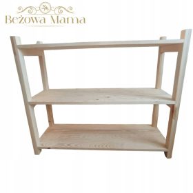 Borov regal za otroško sobo Montessori 90x75x30