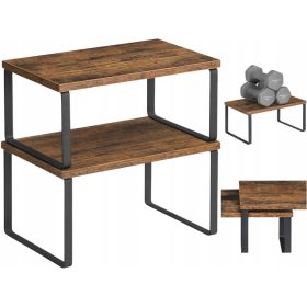 SONGMICS Stojala za začimbe v rjavi barvi - Set 2 kosov