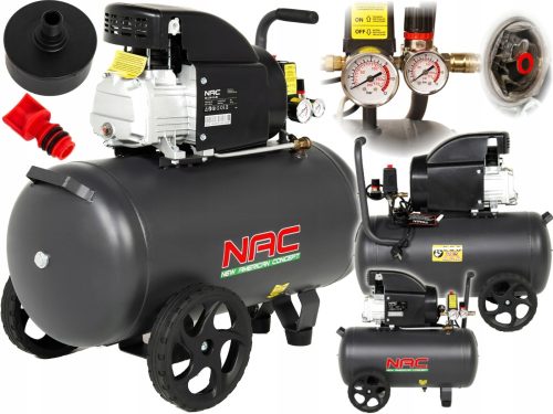 Kompresor z oljčnim mazivom NAC OL-L-50-1.5-IN 50 l 8 bar