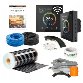    Komplet TALNA GRELNA FOLIJA 80W/ 2m2 + FARVE T-4 WI-FI TERMOREGULATOR