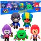 BRAWL STARS FIGURICE MORTIS, KUKAVICA, LEON, SPIKE, COLT 5-PACK