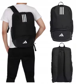   Večnamenski šolski nahrbtnik Adidas Tiro, črn/beli, primerna velikost A4