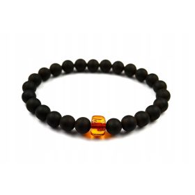  MOŠKA ZAPESTNICA IZ ČRNIH KERGL BLACK AMBRE