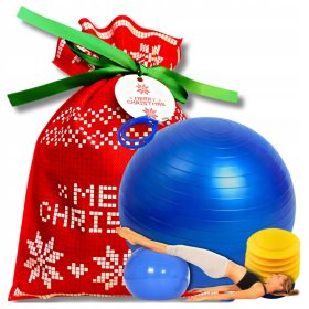 FITNES ŽOGA Z TLAČALKO ZA REHABILITACIJO 65CM