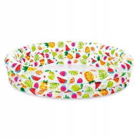 Okrogli napihljiv bazen za otroke Intex Ananas 132 x 28 cm
