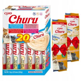 INABA CAT CHURU RAZLIČICE TUNA SEAFOOD 20x14g