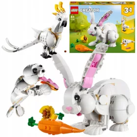 LEGO Gradbene Kocke 3 v 1 Beli Zajček, Foka in Papiga