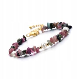 Zapestnica z turmalinom in sladkovodnimi biseri
