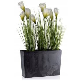 Balkonska škatla Bloom Črni Beton h36x56cm