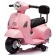Otroški električni skiro Vespa z naslonom za hrbet, pudrasto roza