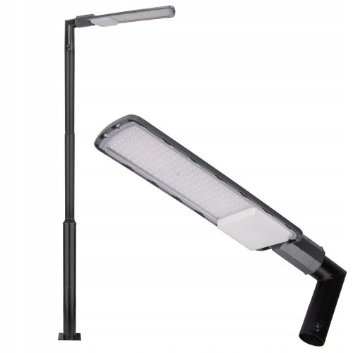 Stolpna svetilka Ux 150W 5000K IP65 + redukcija za stebre za osvetlitev 90° 60mm-60mm + stebri za osvetlitev 60mm 3m 20x20cm črni (1488 + 2777 + 8602)