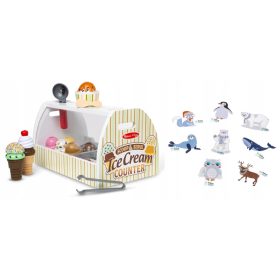 Drewnena sladoledarna za otroke Melissa & Doug s 28 deli