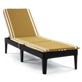 Blazina za ležalnik JAIPUR 190 x 60 x 4 črna