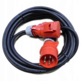 Gradbeni električni podaljšek 30 m, 1 vtičnica, črna