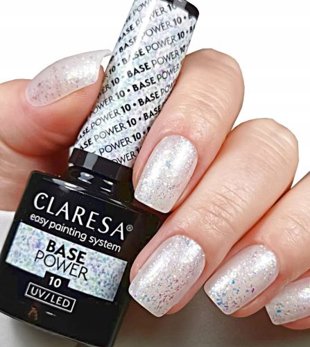 CLARESA MOČNA PODLAGA ZA NOHTE BREZ KISLIN HYBRID Z DELCI 10 5 ml
