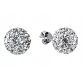  Uhani iz srebra 925, kroglice Swarovski 10 mm