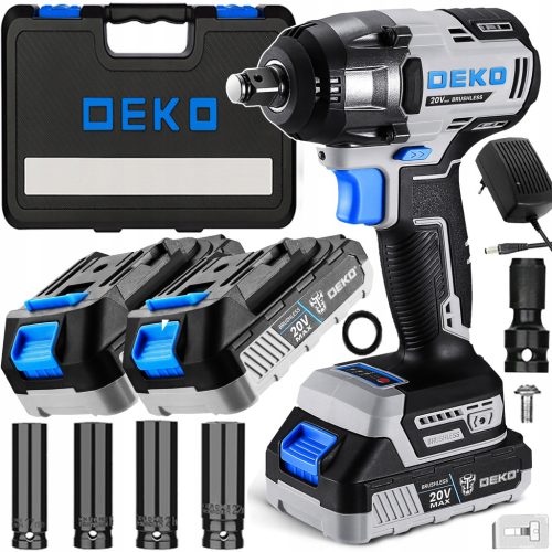 Deko DKBW20XL01-S3 20 V brezkrtačni akumulatorski udarni vijačnik z 2xAku

KLUCZ UDAROWY AKUMULATOROWY 1/2'' Z SILNIKIEM BEZSZCZOTKOWYM DEKO DKBW20XL01-S3 + 2 AKUMULATORY + ŁADOWARKA + ADAPTER 1/2''/H