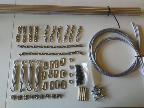 Vrtni set za horizontalne terase roloje 100 x 100 cm kovinsko