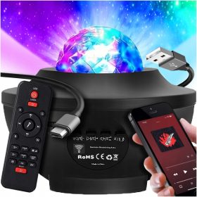   Slovenian Name: Zvezdni projektor z nočno lučko za otroke USB Bluetooth

SEO-Optimized Description: 
Zvezdni projektor z nočno lučko za otroke USB Bluetooth je popoln dodatek za vsako otroško sobo. Ta