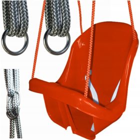   Gugalnica za otroke s pasovi za varnost in kovinskimi ročaji