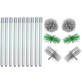   GARNITURA ZA ČIŠČENJE DIMNIKA OD SPODAJ 14M (1,4) EN KRTAČA RAZRABALNIK