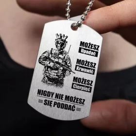  Vojaška motivacijska pasja oznaka iz titana z BREZPLAČNIM GRAVIRANJEM