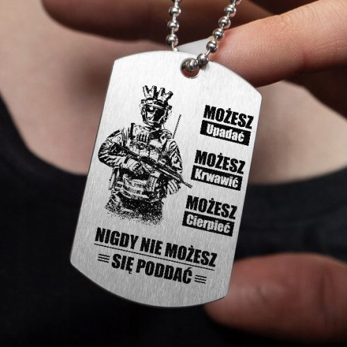 Vojaška motivacijska pasja oznaka iz titana z BREZPLAČNIM GRAVIRANJEM