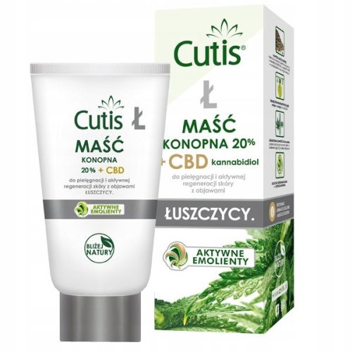 CUTIS CBD L - Maść konopna proti luskavici, 120 ml z 20% konopnega olja