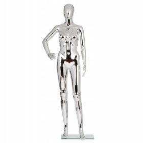 Srebrna manekenska lutka z ukrivljeno roko PAKO