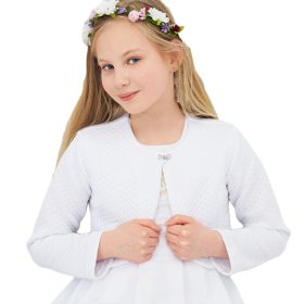Bela komunijka bolero jakna za dekleta 140