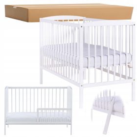 Drevo postelja Drewex 65 x 124 cm bela