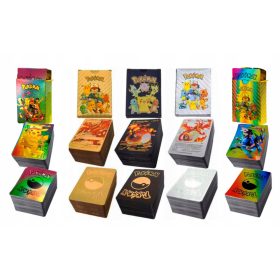   Pokemon karte kolekcijskih 55 kosov zlata, srebra, črne in mavričnih barv 275 kosov