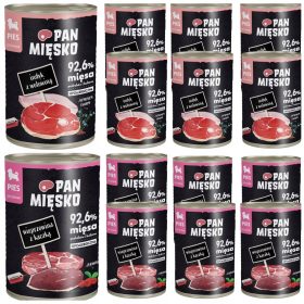   Okusna mokra hrana za pse Pan Mięsko Mix okusov 12 x 400g Premium hiperalergena hrana za pse