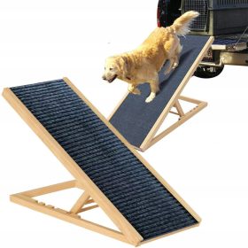   Lesene pasje stopnice dolžine 100 cm, nastavljive po višini, protizdrsne