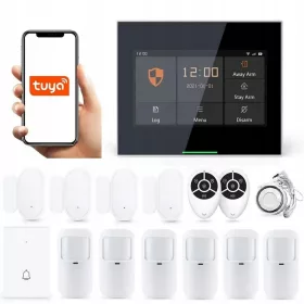   VARNOVAR ALARMNI SISTEM z LCD 4.3" GSM WiFi SMS TUYA PAMETNI ZVONCEC V POLJSKEM