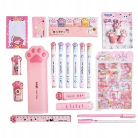    Velik komplet pisalnih potrebščin, kreativno darilo, mačje tačke