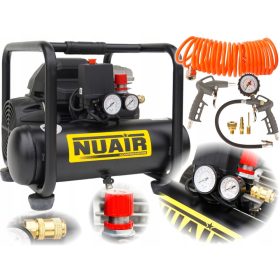   Kompresor brez olja NUAIR SIL AIR 244/6 6L 8bar s setom pribora