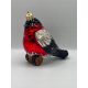 Eleganten stekleni okrasek za novoletno jelko - Ptica 10cm x 5cm